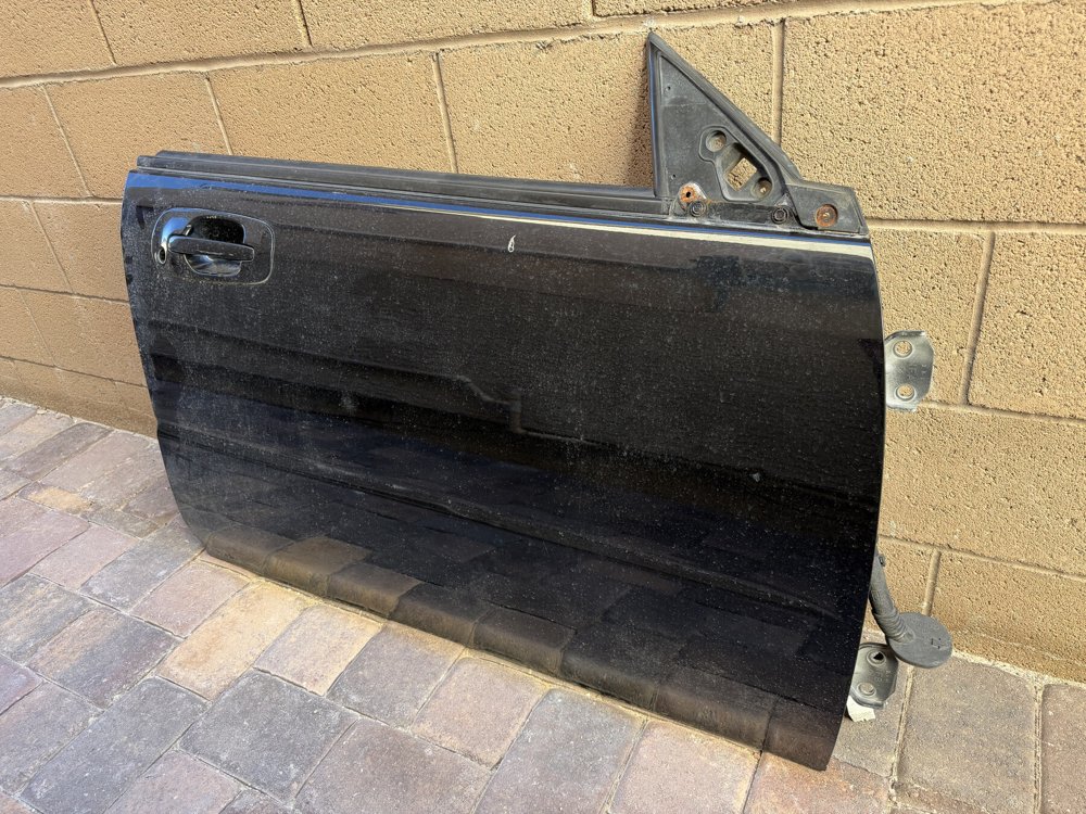Automotive door restoration before laser cleaning